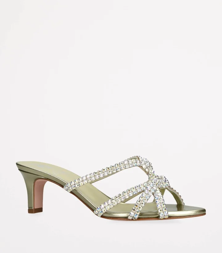 Gina Leather Embellished Montpellier Mules 50 - Image 3
