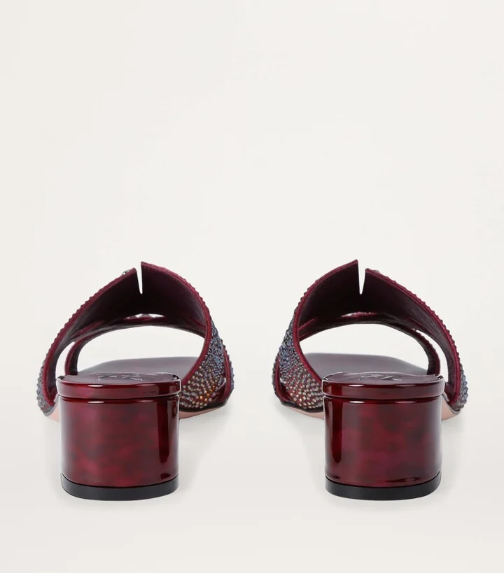 Gina Leather Embellished Olympia Mules 35 - Image 2