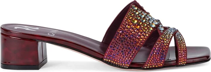 Gina Leather Embellished Olympia Mules 35