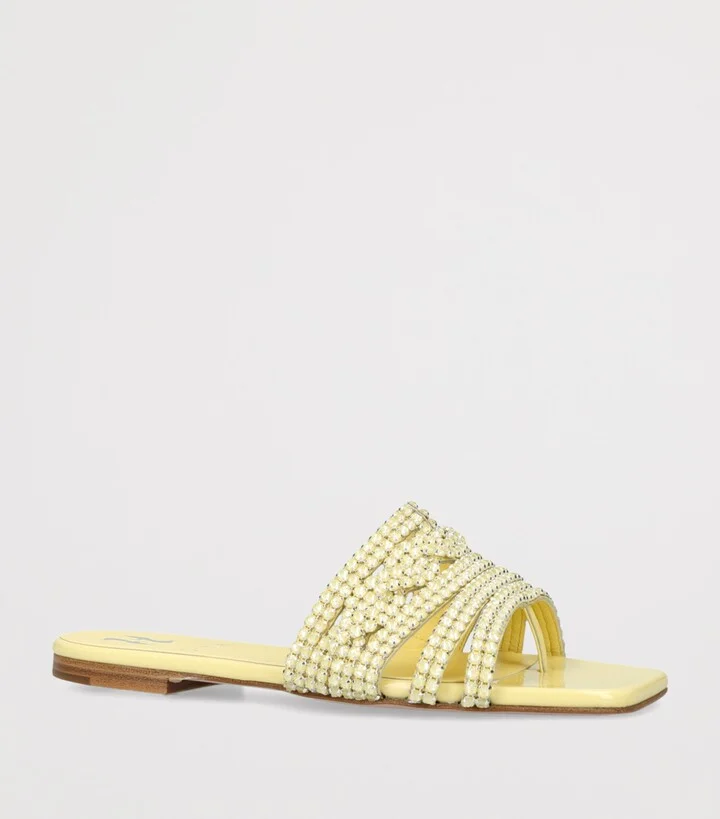 Gina Leather Embellished Orianne Sandals - Image 3