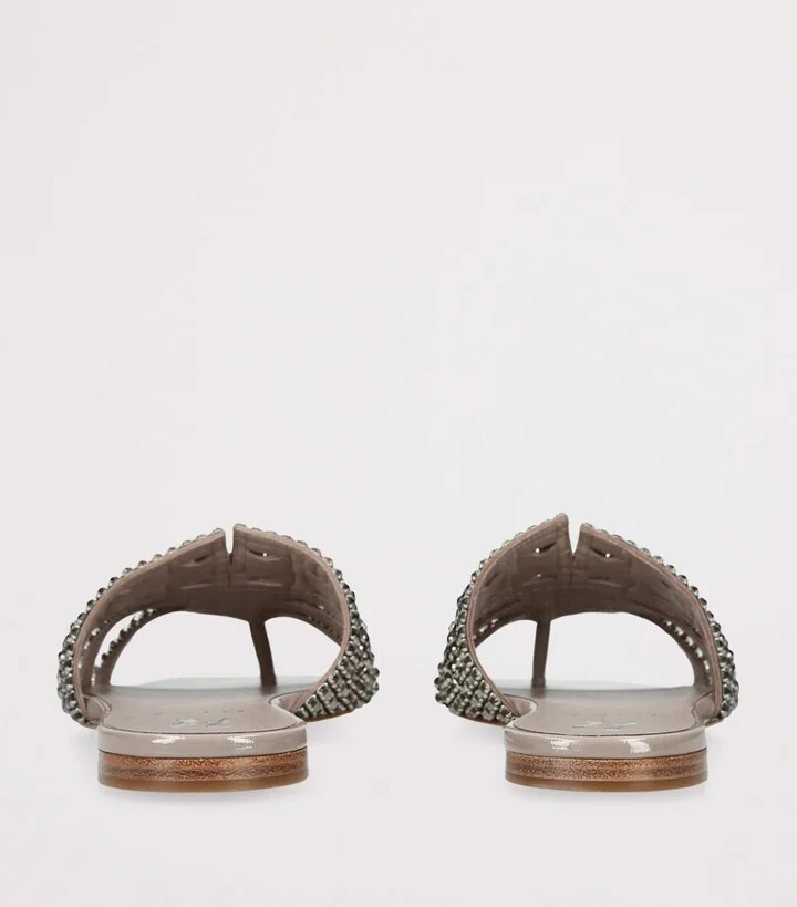 Gina Leather Embellished Orianne Sandals - Image 2