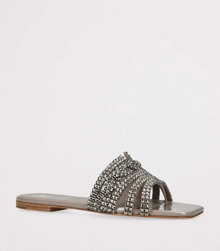 Gina Leather Embellished Orianne Sandals - Image 3