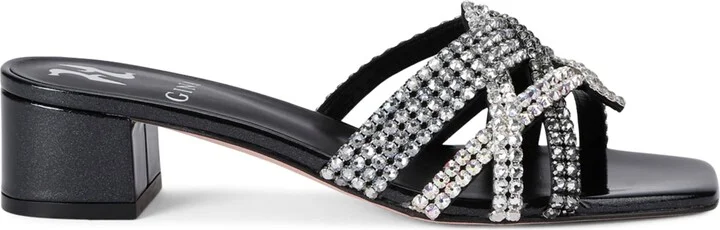 Gina Leather Embellished Roma Mules 35