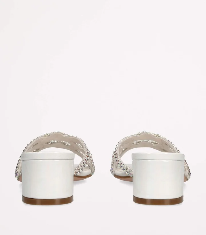 Gina Leather Embellished Taylor Heeled Mules 35 - Image 2