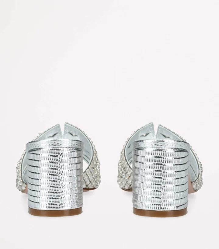 Gina Leather Embellished Utah Mules 50 - Image 2