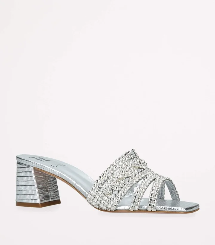 Gina Leather Embellished Utah Mules 50 - Image 3