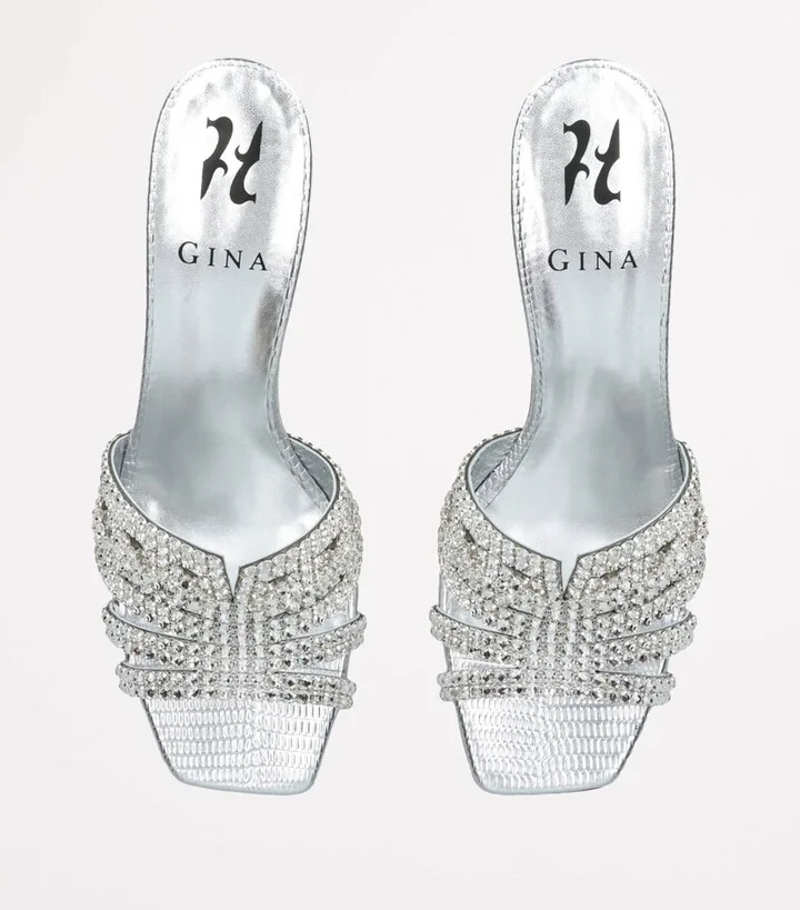 Gina Leather Embellished Utah Mules 50 - Image 4