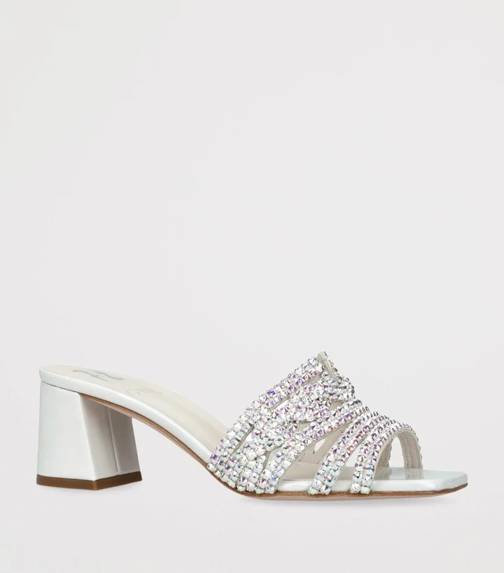 Gina Leather Embellished Utah Mules 50 - Image 3