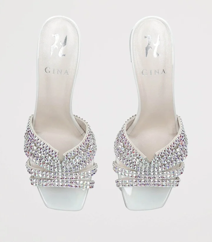 Gina Leather Embellished Utah Mules 50 - Image 4