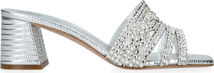 Gina Leather Embellished Utah Mules 50