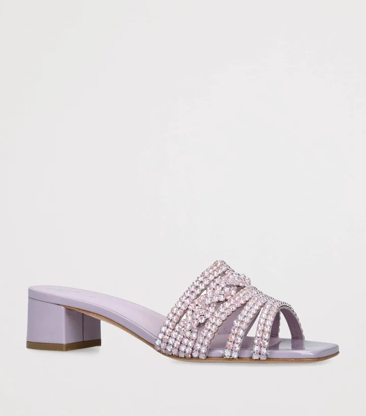 Gina Leather Emebellished Oregon Mules 35 - Image 3