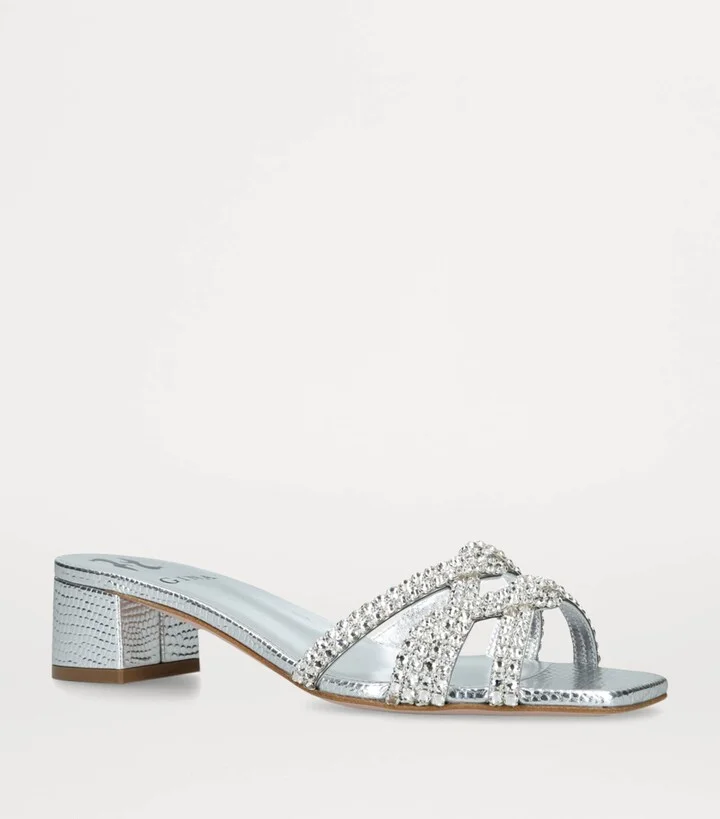 Gina Leather Taylor Heeled Mules 35 - Image 3