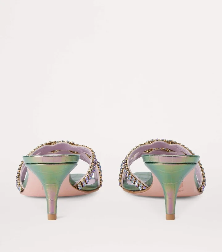 Gina Leather Twyla Heeled Mules 50 - Image 2