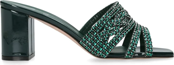 Gina Patent Leather Embellished Maine Mules 70