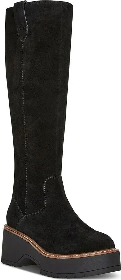Gina Womens Suede Tall Knee-High Boots