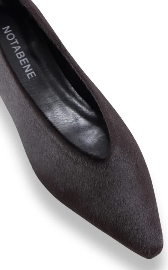 Ginevra Ballerina, Dark Brown Cow Fur - Image 5