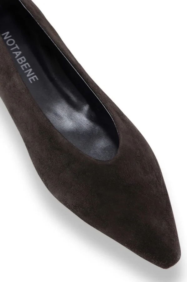 Ginevra Ballerina, Dark Brown Suede - Image 3