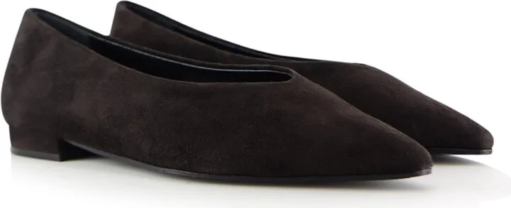 Ginevra Ballerina, Dark Brown Suede - Image 4