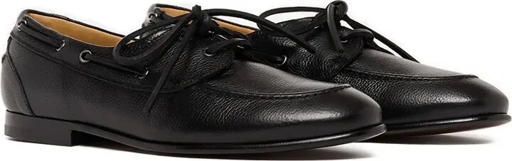 Ginevro leather lace-up boat shoes - Image 2