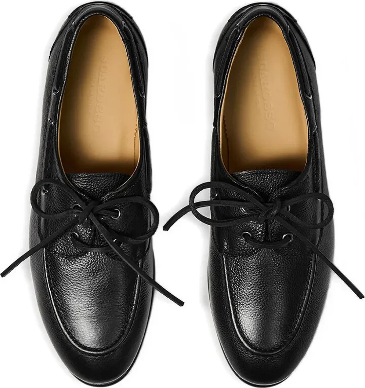 Ginevro leather lace-up boat shoes - Image 4