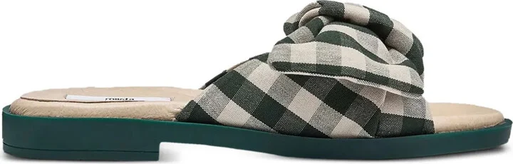 Gingham Bow Sandals