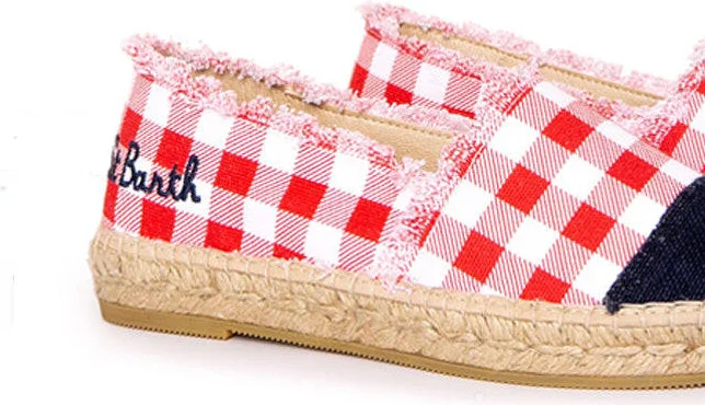 Gingham Canvas Espadrillas With Embroidery - Image 2