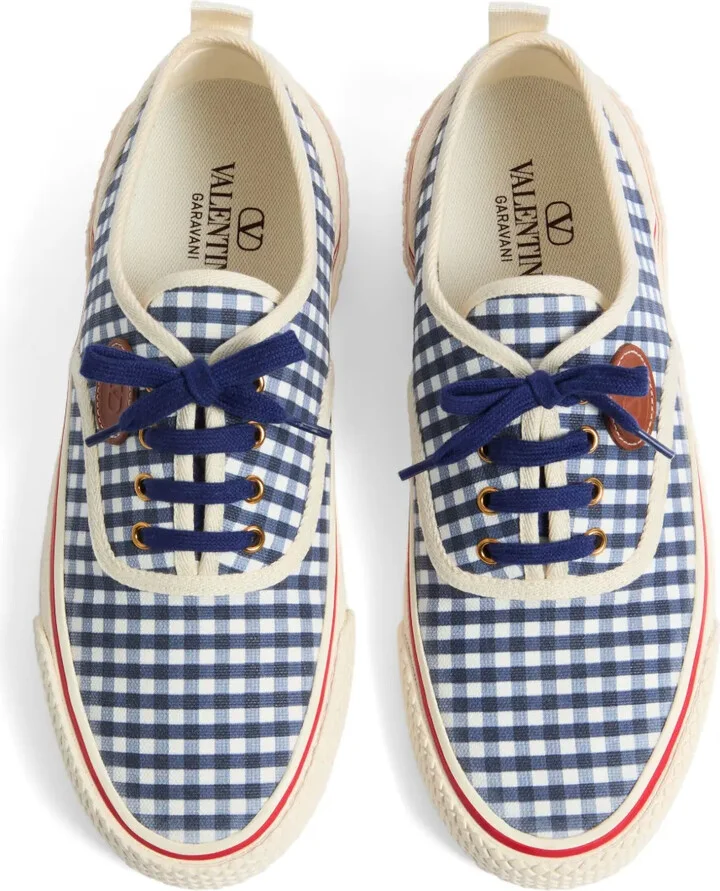 Gingham-Check Sneakers - Image 4