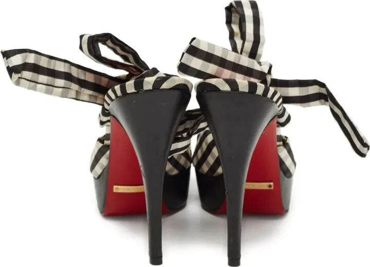 Gingham-Patterned Sandals - Image 4