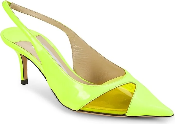 Ginnie Pump 65MM Patent Slingback Low-Heel Pumps - Image 2