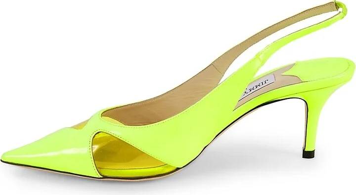 Ginnie Pump 65MM Patent Slingback Low-Heel Pumps - Image 4