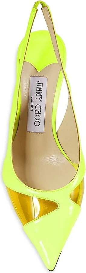 Ginnie Pump 65MM Patent Slingback Low-Heel Pumps - Image 5