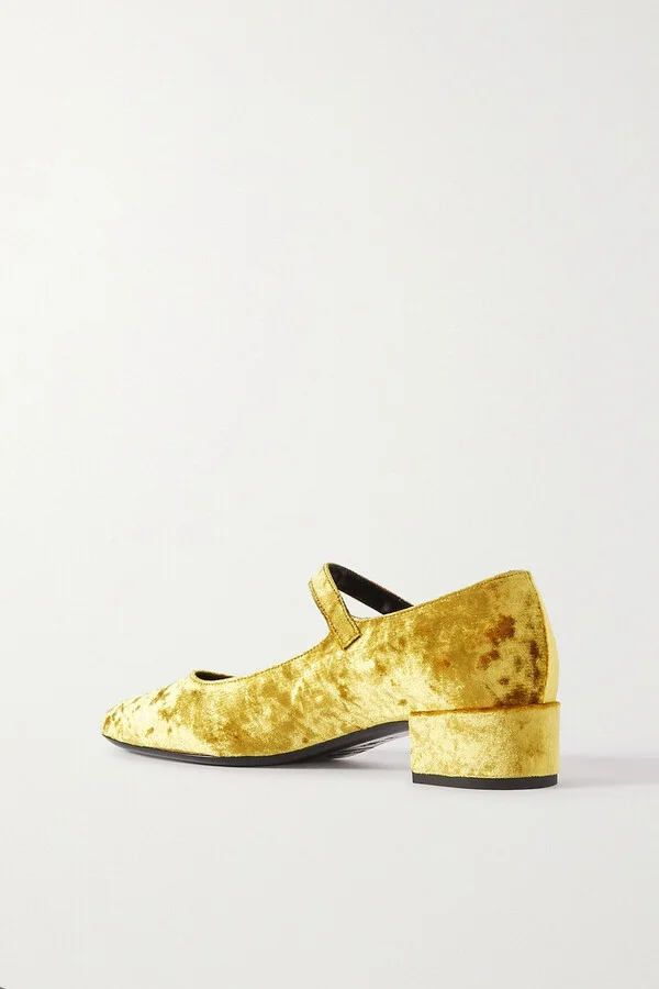 Ginny crushed-velvet Mary Jane pumps - Image 3