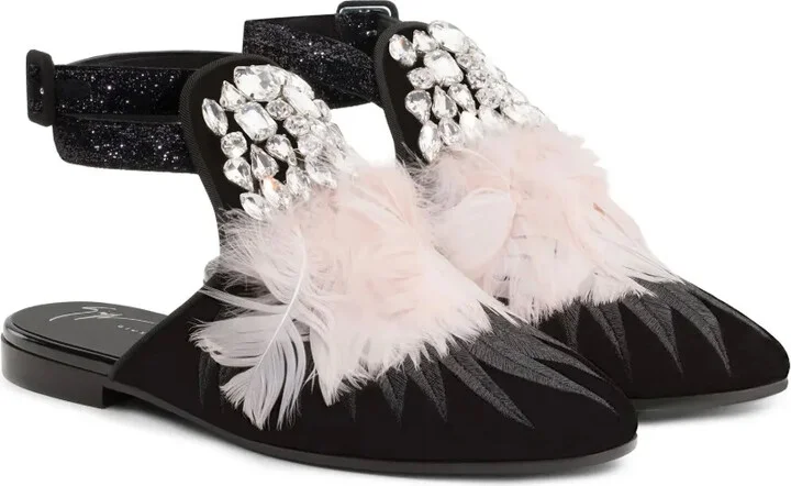 Gioia crystal-embellished flat sandals - Image 2