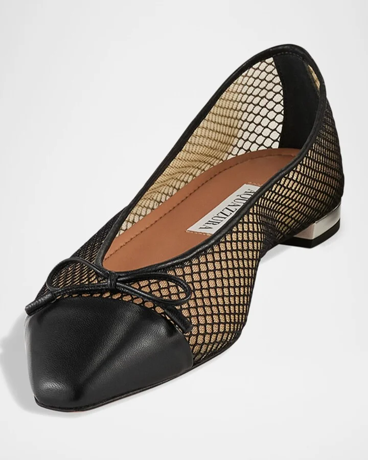 Gioia Mesh Net Cap-Toe Ballerina Flats - Image 9