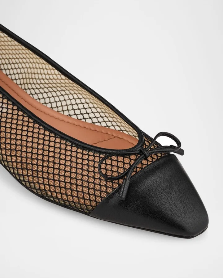 Gioia Mesh Net Cap-Toe Ballerina Flats - Image 11