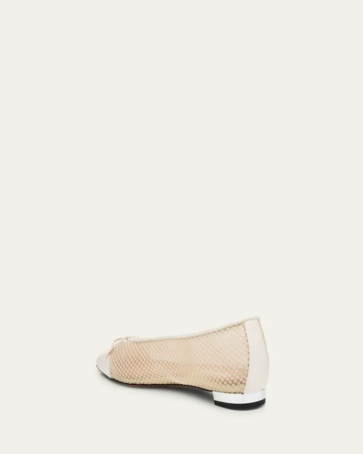 Gioia Mesh Net Cap-Toe Ballerina Flats - Image 2