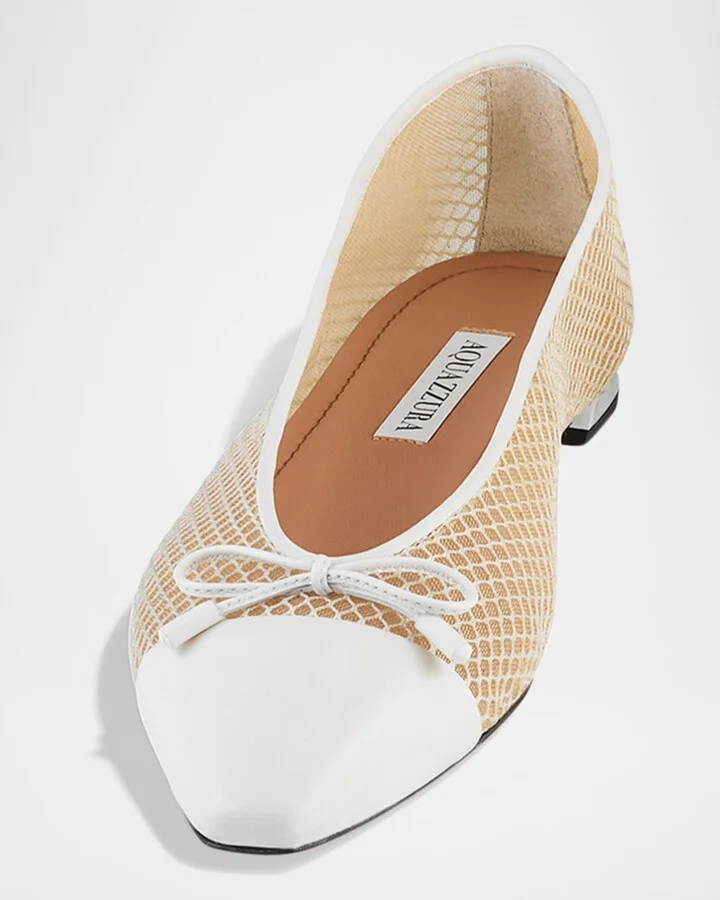 Gioia Mesh Net Cap-Toe Ballerina Flats - Image 7