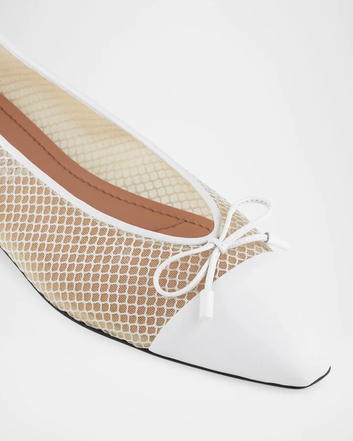 Gioia Mesh Net Cap-Toe Ballerina Flats - Image 8