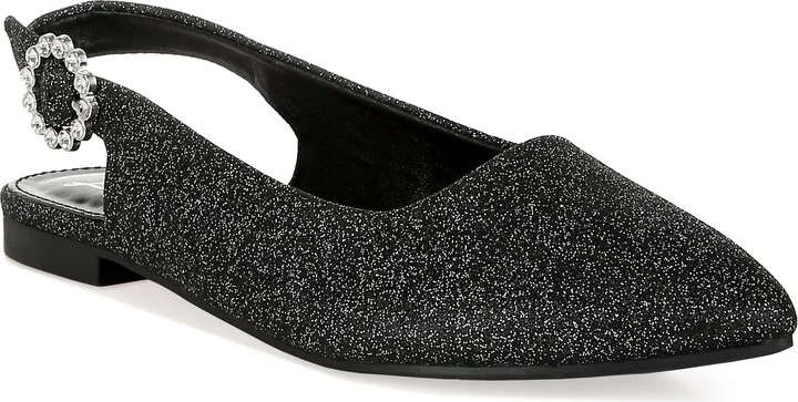 Giora Jewel Buckle Slingback Flat