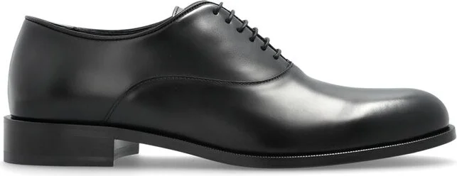 Giorgio Armani Almond Toe Lace-Up Derby Shoes