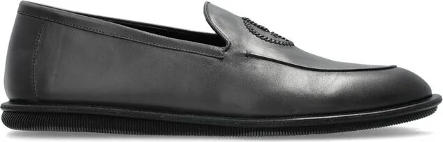 Giorgio Armani Almond Toe Slip-On Loafers