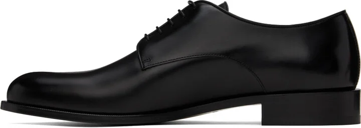 Giorgio Armani Black Lace-Up Derbys - Image 3