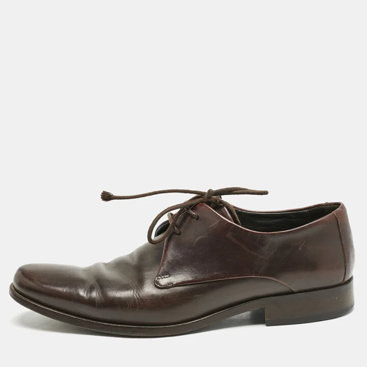 Giorgio Armani Brown Leather Classic Oxfords Size 41