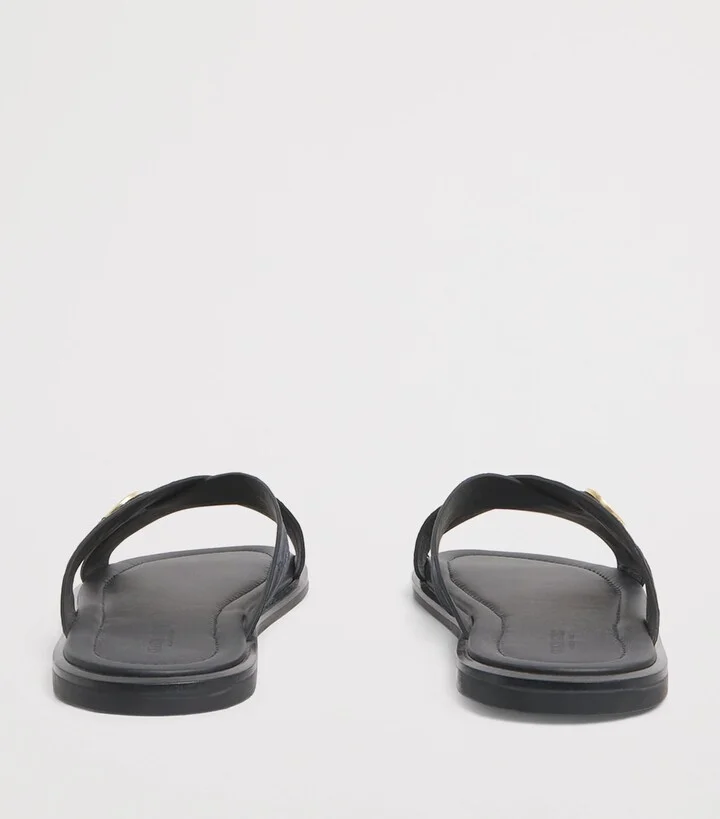 Giorgio Armani Caiman Leather Cross Sandals - Image 4
