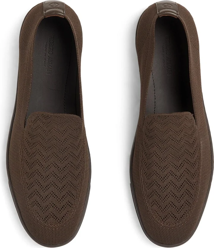 Giorgio Armani Chevron Jacquard Slip-On Sneakers - Image 2