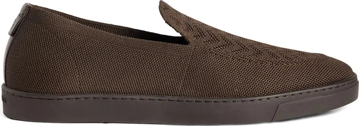 Giorgio Armani Chevron Jacquard Slip-On Sneakers