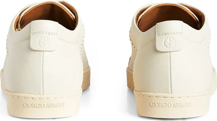 Giorgio Armani Lambskin Low-Top Sneakers - Image 3