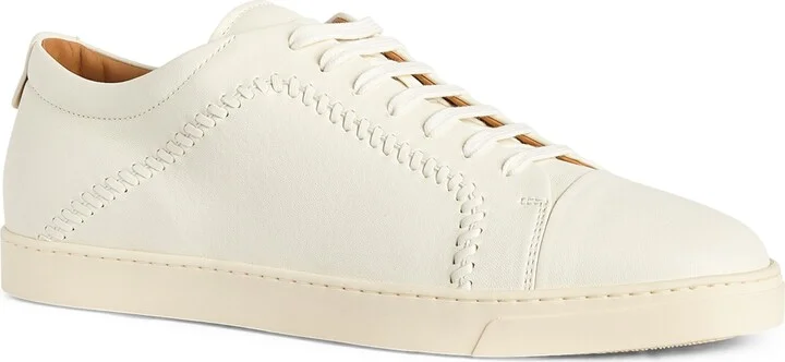 Giorgio Armani Lambskin Low-Top Sneakers - Image 4