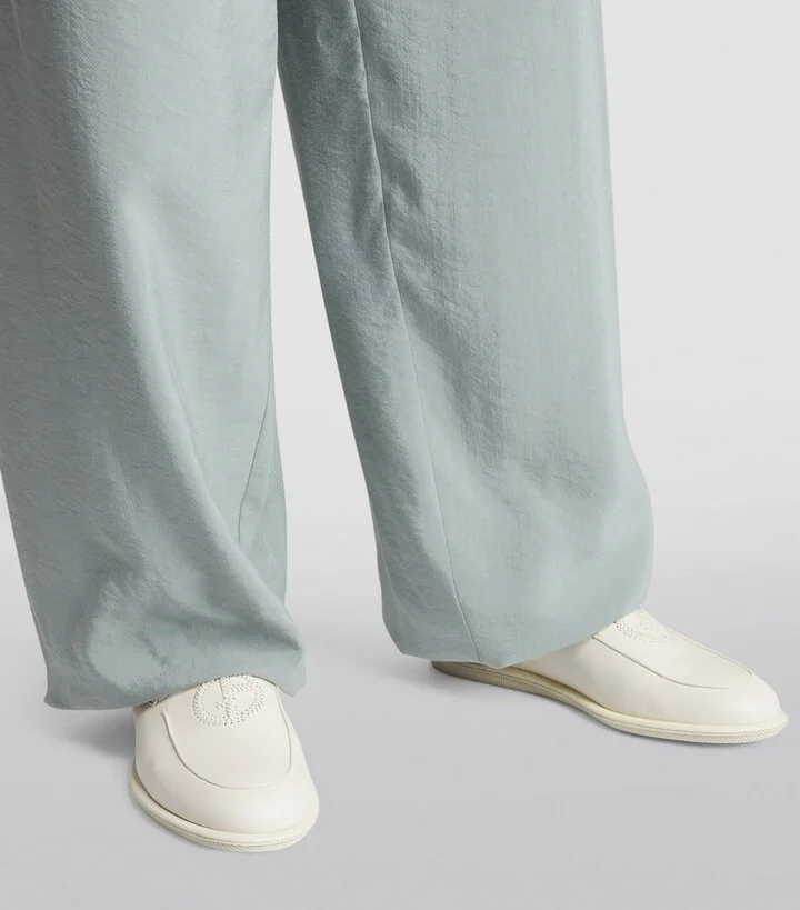 Giorgio Armani Leather Logo Loafers - Image 6