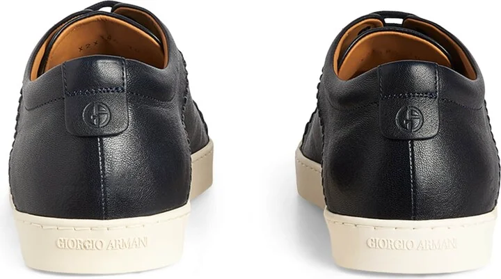 Giorgio Armani Leather Low-Top Sneakers - Image 3